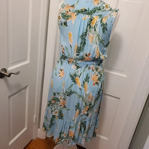 Lucky Brand Tropical Print Felice Sleeveless Midi Dress Size XL - Picture 4 of 9
